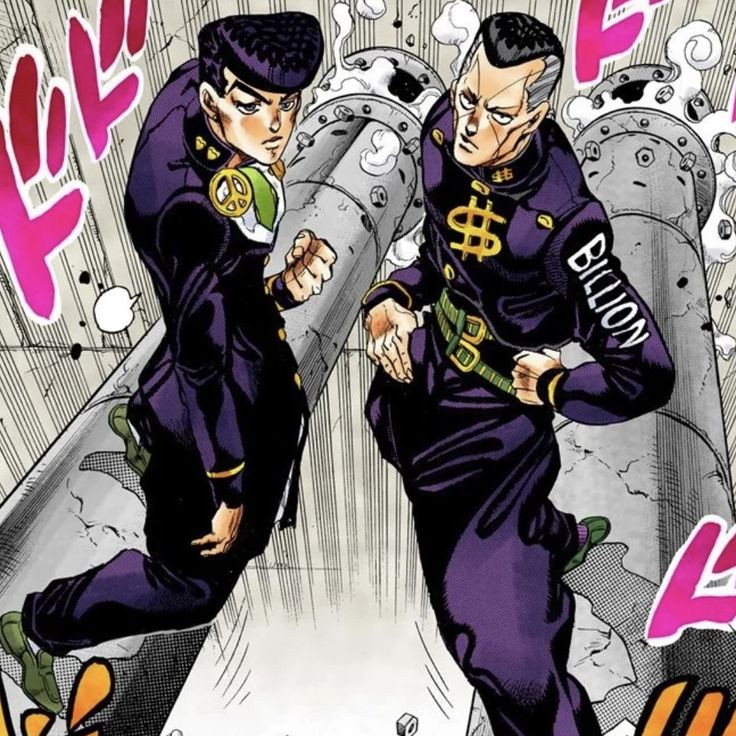 BasedLEDA's tweet image. In an alternate Dandadan timeline, Josuke and Okuyasu saved them.
