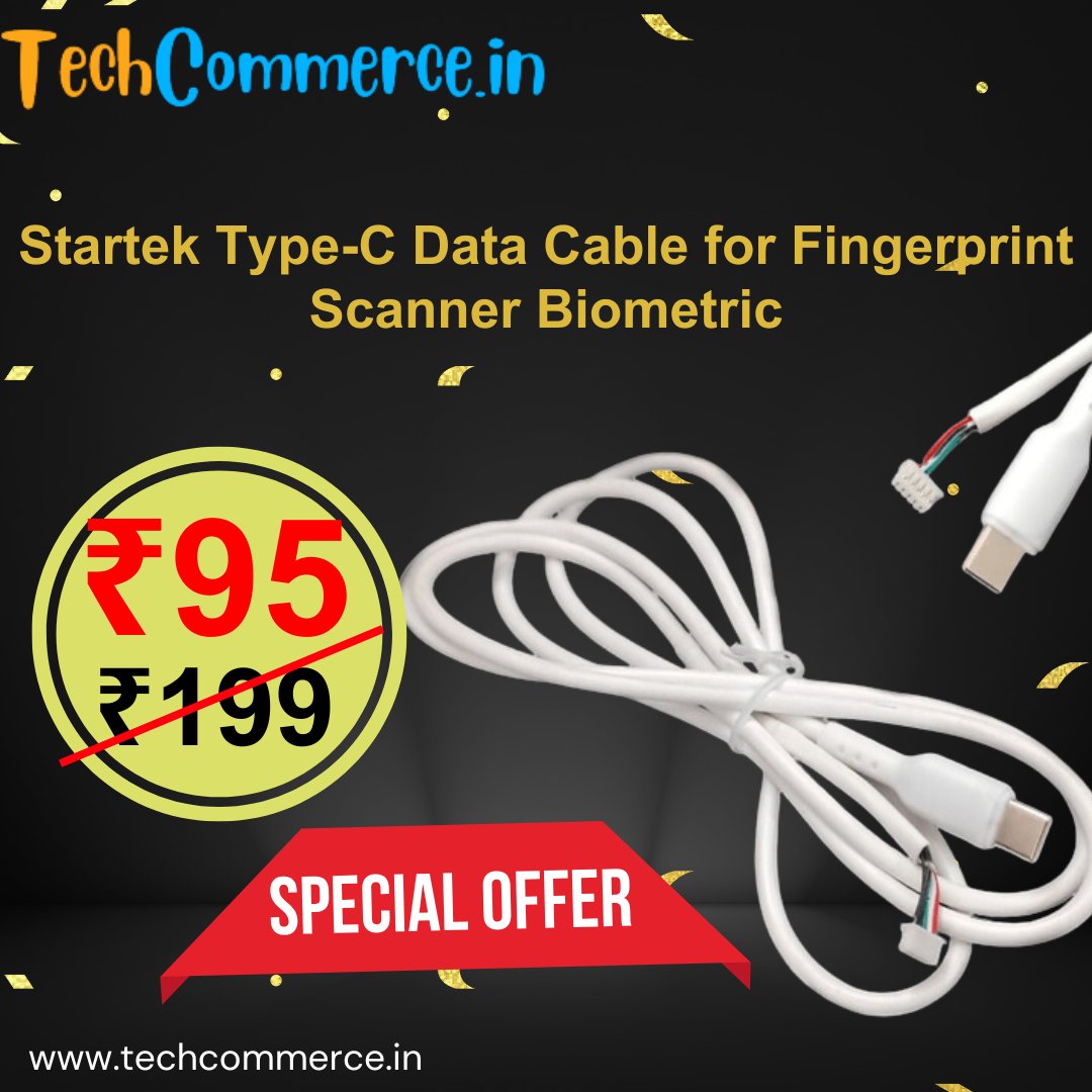 Techcommerce2's tweet image. Champion Startek Type-C Data Cable for Fingerprint Scanner Biometric (White)
Click to buy now - surl.li/urdbdt
#TypeCDataCable
#BiometricScanner
#FingerprintCable
#ChampionStartek
#SecureDataTransfer
#WhiteCable #TechDeals
#LimitedOffer
#BestPrice
#SpecialDiscount