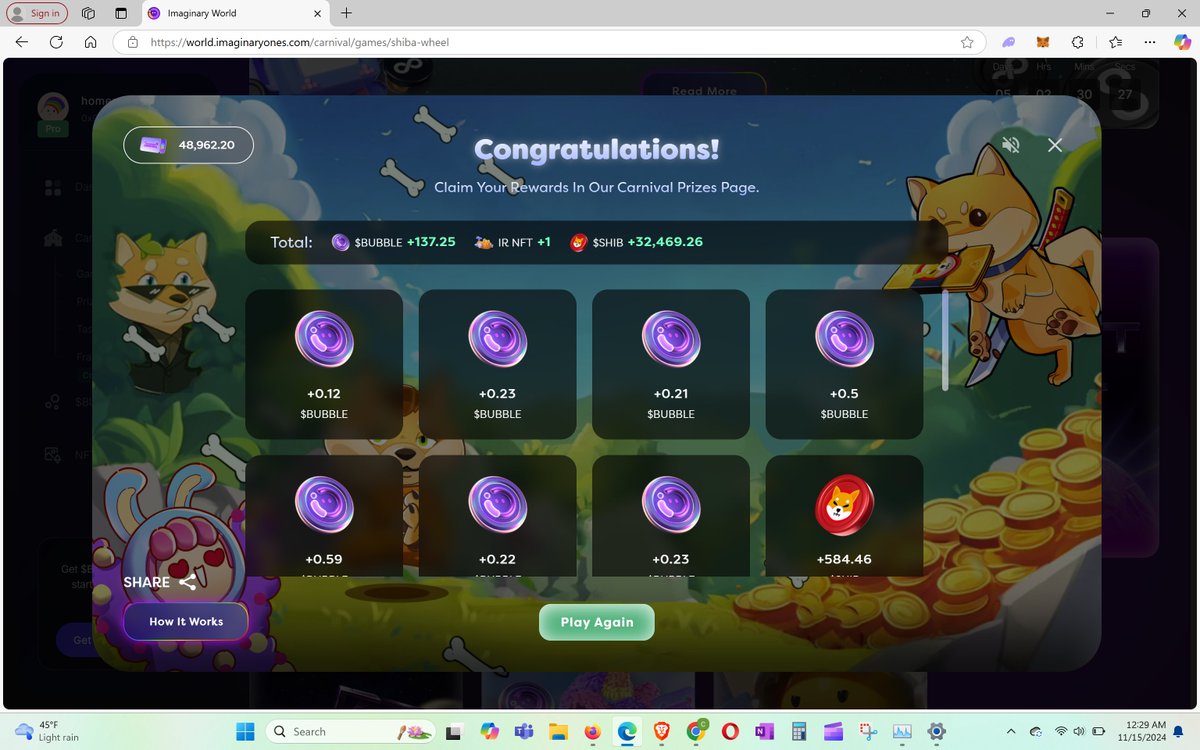 I just won an Imaginary Ride on <a href="/Imaginary_Ones/">Imaginary Ones | Bubio.ai</a> Carnival games
Thanks <a href="/cmttat/">Clement | Imaginary Ones | Bubio.ai</a> and team