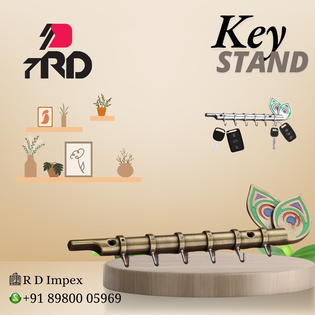 Rdimpexx's tweet image. Enhance your home decor with this elegant flute-shaped key stand, featuring a beautiful peacock feather design. Organize your keys in style with R D Impex! 

Call us: +91 8980005969
Whatsapp bit.ly/3xKyLU7

#KeyStand #HomeDecor #RDImpex #PeacockDesign #FluteKeyHolder