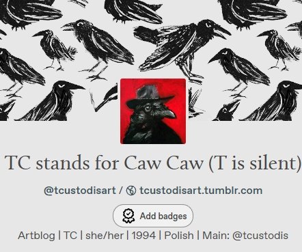 TCustodis's tweet image. Not jumping the ship because I'm quite attached to those who choose to stay here but a reminder that I'm also on that other app and Tumblr.