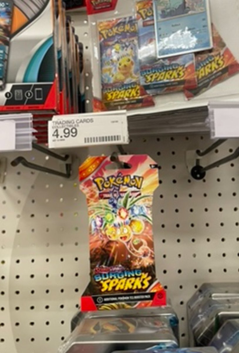 Evill0915's tweet image. Went to target and spent $5 on the last surging sparks sleeved pack, and drove off with the #1 card in the set currently valued at $500  🤯😭😭😭
#surgingsparks 
#pokemon 
#pikachu