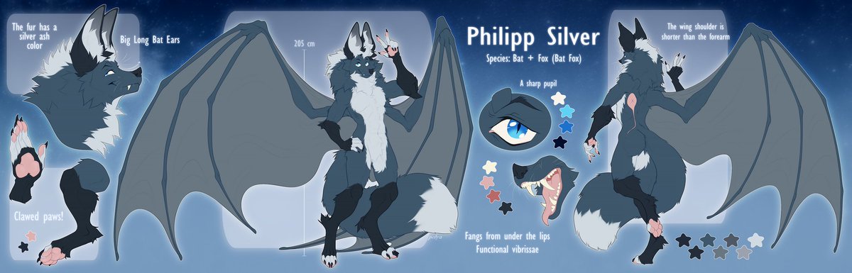 philippsilver's tweet image. Ref sheet of my character from @PompiduPolya 

💙💙💙💙💙💙