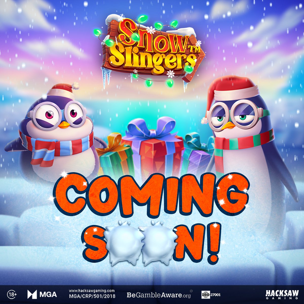 Christmas is coming early!! Snow Slingers ❄️ Coming Soon 

🔞 | Please Gamble Responsibly| BeGambleAware.org
#HacksawGaming #ComingSoon #SnowSlingers #Christmas