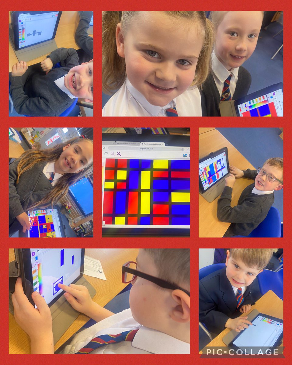 Our computing work is ‘Creating Pictures.’ We are exploring the 2Paint a Picture templates and functions alongside learning about artists and art movements. This week’s focus was abstract art in the style of Piet Mondrian 🔴🔵🟡<a href="/Hollymountbury/">Holly Mount RC Primary</a>
