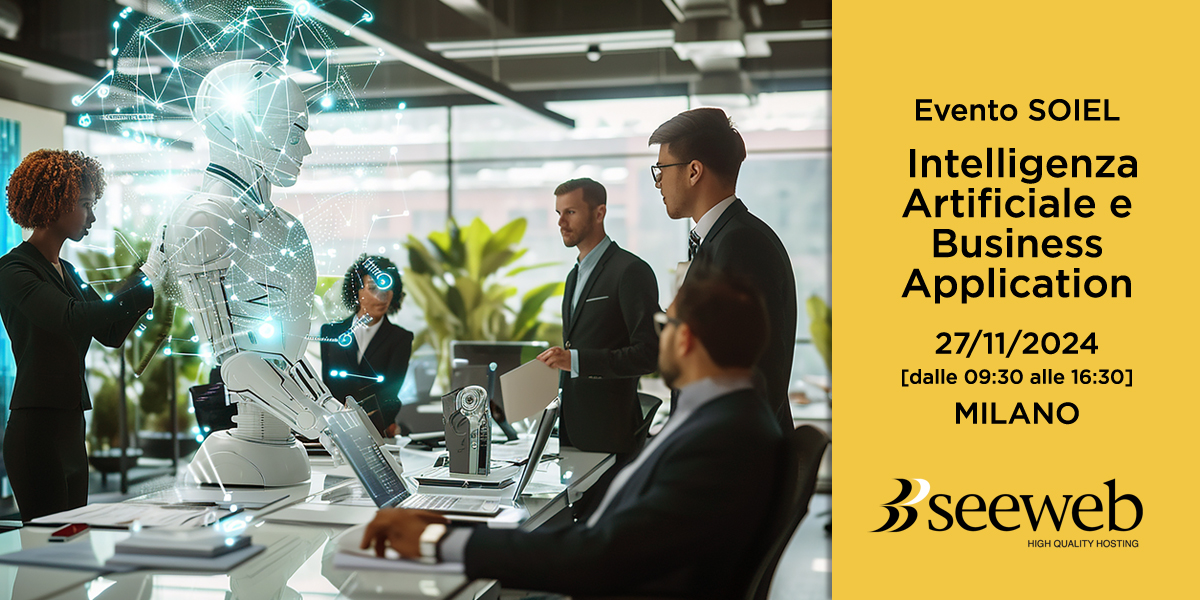 Seeweb (@seeweblive) on Twitter photo Il 27 novembre 2024 saremo al convegno Intelligenza Artificiale e Business Application, organizzato da <a href="/soiel_it/">Soiel International</a> a Milano insieme al nostro partner Intelligentiae.
➡️ Iscriviti qui: soiel.it/eventi/Intelli… Il 27 novembre 2024 saremo al convegno Intelligenza Artificiale e Business Application, organizzato da <a href="/soiel_it/">Soiel International</a> a Milano insieme al nostro partner Intelligentiae.
➡️ Iscriviti qui: soiel.it/eventi/Intelli…