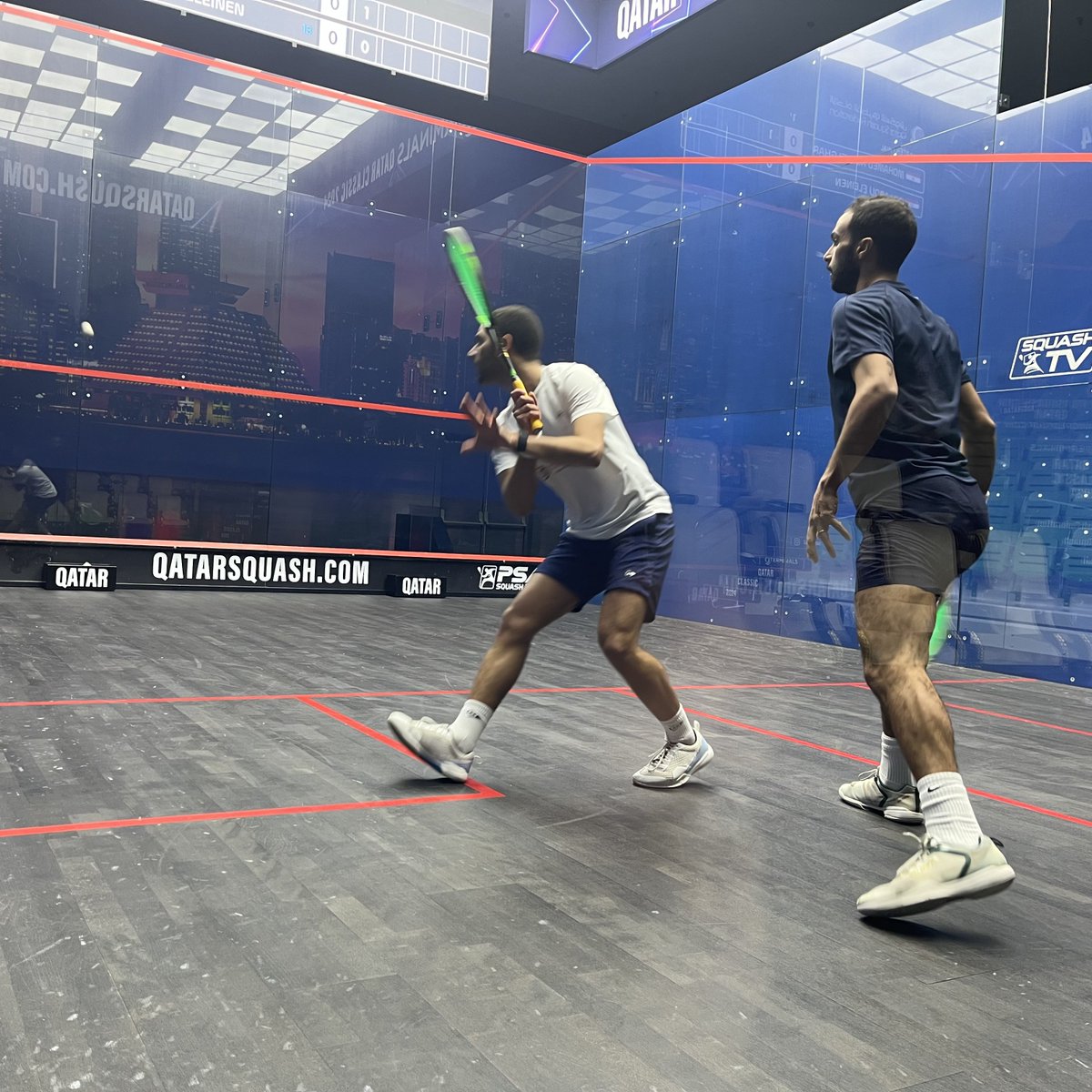 PSASquashTour's tweet photo. Result: QSF 5 Open 2024 QF 

🇪🇬 [2] @AEleinen beats [7] Mohamed Abouelghar 🇪🇬
3-1: 7-11, 11-6, 11-7, 11-8 (50m)

#QSF5Open https://t.co/VKKUfaKNQU