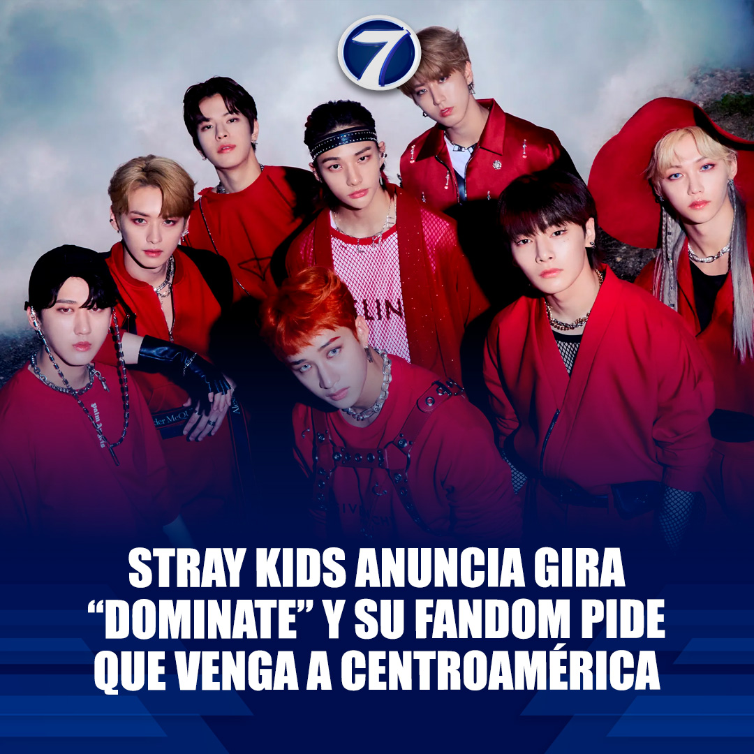 Noti7Guatemala's tweet photo. #StrayKids anuncia gira “dominATE” y su #fandom pide que venga a Centroamérica ➡ https://t.co/O28aZSyrHI https://t.co/XlZSMjuow9