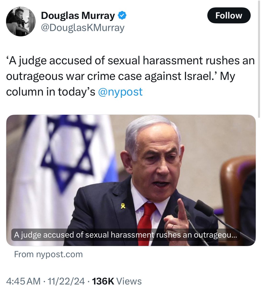 mehdirhasan's tweet photo. Douglas Murray wants you to know he’s very concerned about the sexual harassment allegations against the ICC chief prosecutor except… https://t.co/eAV6MtNHEi