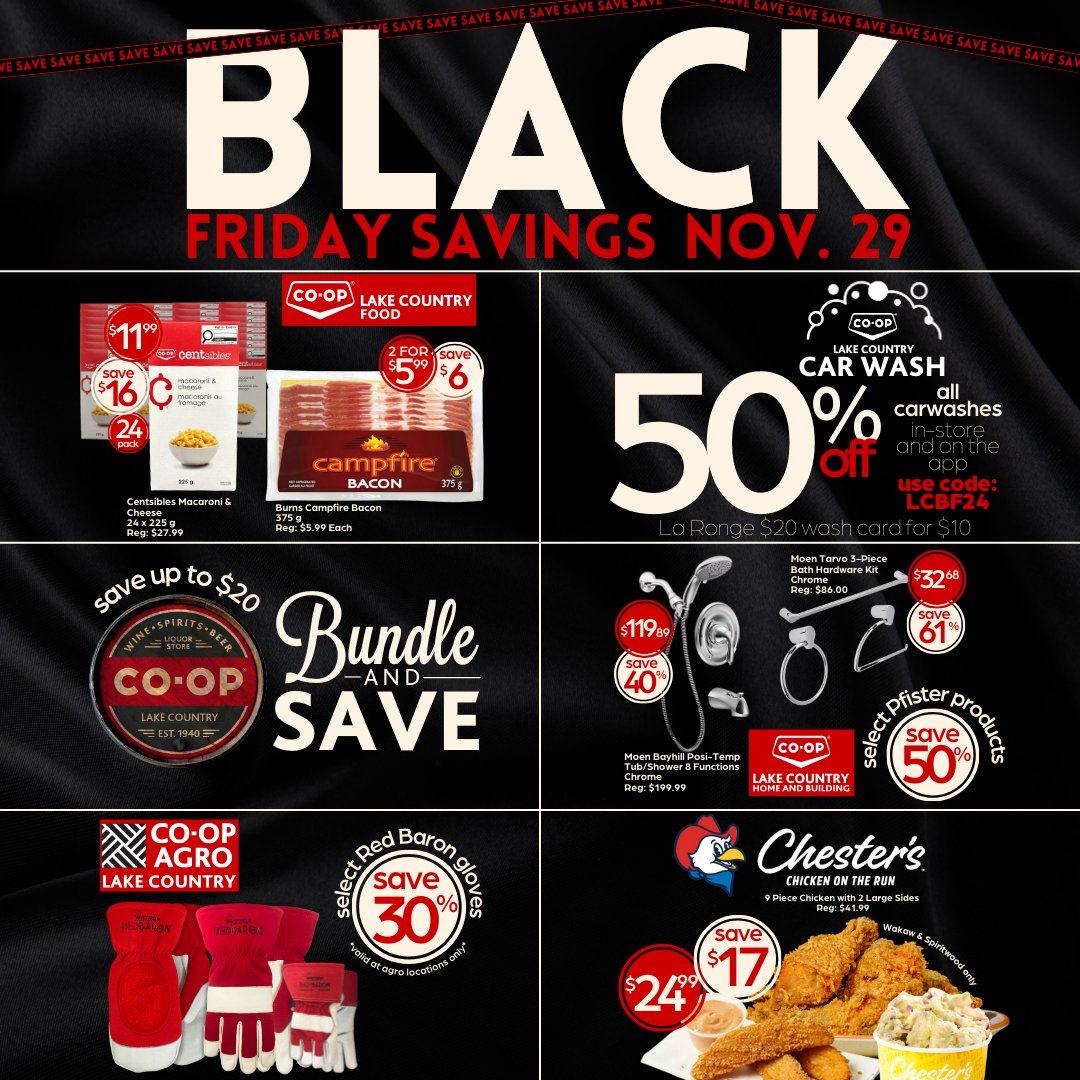 The countdown is ON for Black Friday! ⏳ Make your list &amp; shop one-day-only sales on November 29🛍️

#BlackFriday2024 #LifeAtLakeCountry #SaveBig