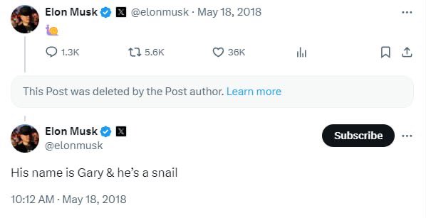 chelseajpeg's tweet photo. @FerreNFT Elon has a pet snail named $GARY. The end. https://t.co/XOHCOOsPHz