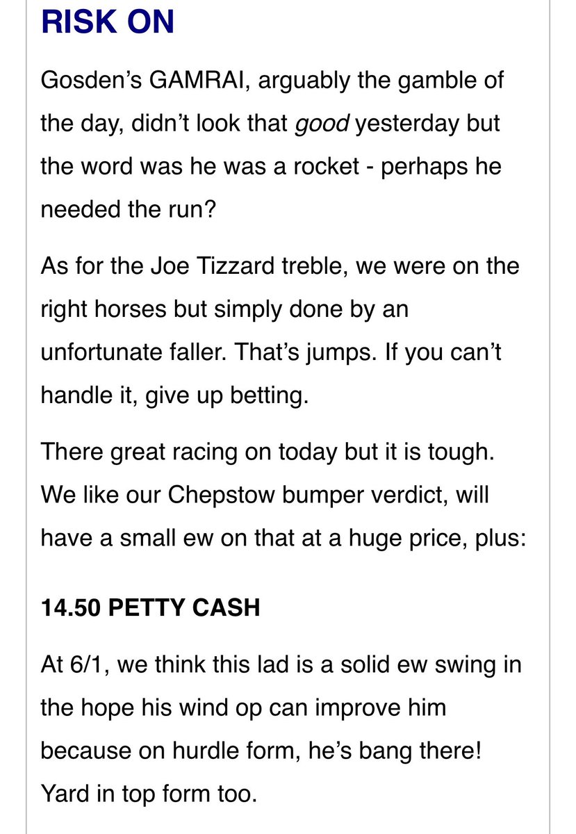 the racing newsletter tweet media