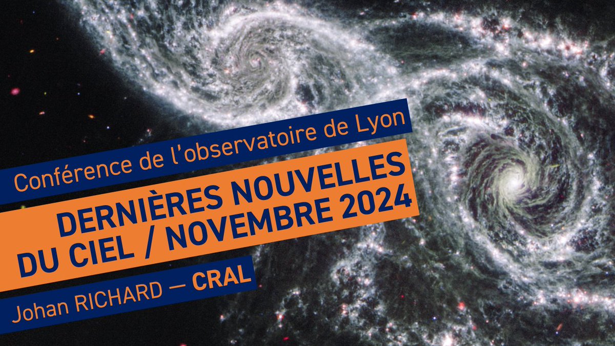 🔭 CONFÉRENCE EN VIDÉO
Aurores polaires, comète Tsuchinshan-ATLAS, rover #Perseverance, mission #Euclid et fusion de galaxies : voici le sommaire de notre nouvelle #conférence d'actualités #astronomie par Johan Richard, astrophysicien au #CRAL :
➡️youtube.com/watch?v=IFTPTA…