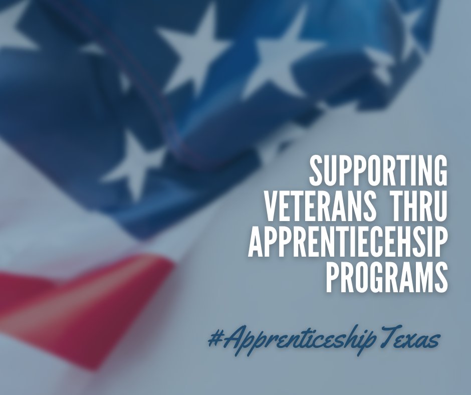 Honoring Our Heroes: Apprenticeships for Veterans and Their Families!
Texas is committed to supporting our veterans and their families by providing them with the tools they need to thrive.  #VeteranSupport #ApprenticeshipTexas #TexasWorkforce #SkillsForSuccess