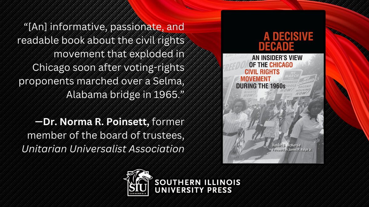 A unique, firsthand viewpoint on the debates, boycotts, marches, and negotiations that would forever change the face of race relations in Chicago and the United States at large

siupress.com/9780809332441/…

#memoir #autobiography  #RaceRelations #SocialJustice #Activism #BlackHistory