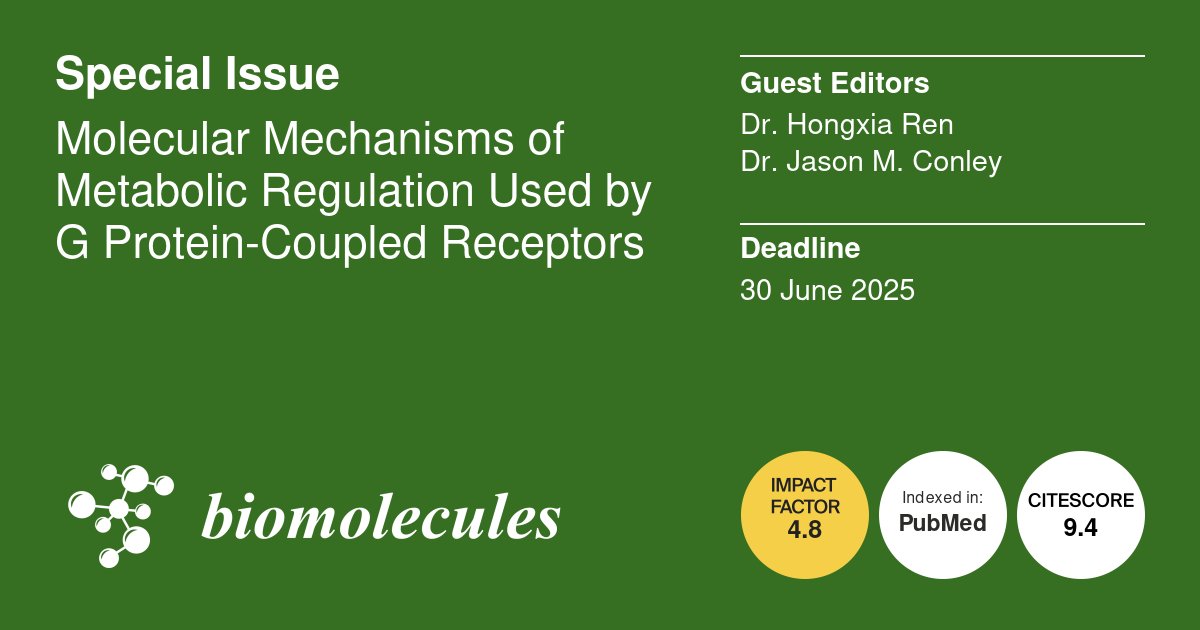 RenLab@IUSM (@hongxia_ren) on Twitter photo Molecular Mechanisms of Metabolic Regulation Used by G Protein-Coupled Receptors mdpi.com/si/223494 #mdpibiomolecules via <a href="/Biomol_MDPI/">Biomolecules MDPI</a> Molecular Mechanisms of Metabolic Regulation Used by G Protein-Coupled Receptors mdpi.com/si/223494 #mdpibiomolecules via <a href="/Biomol_MDPI/">Biomolecules MDPI</a>