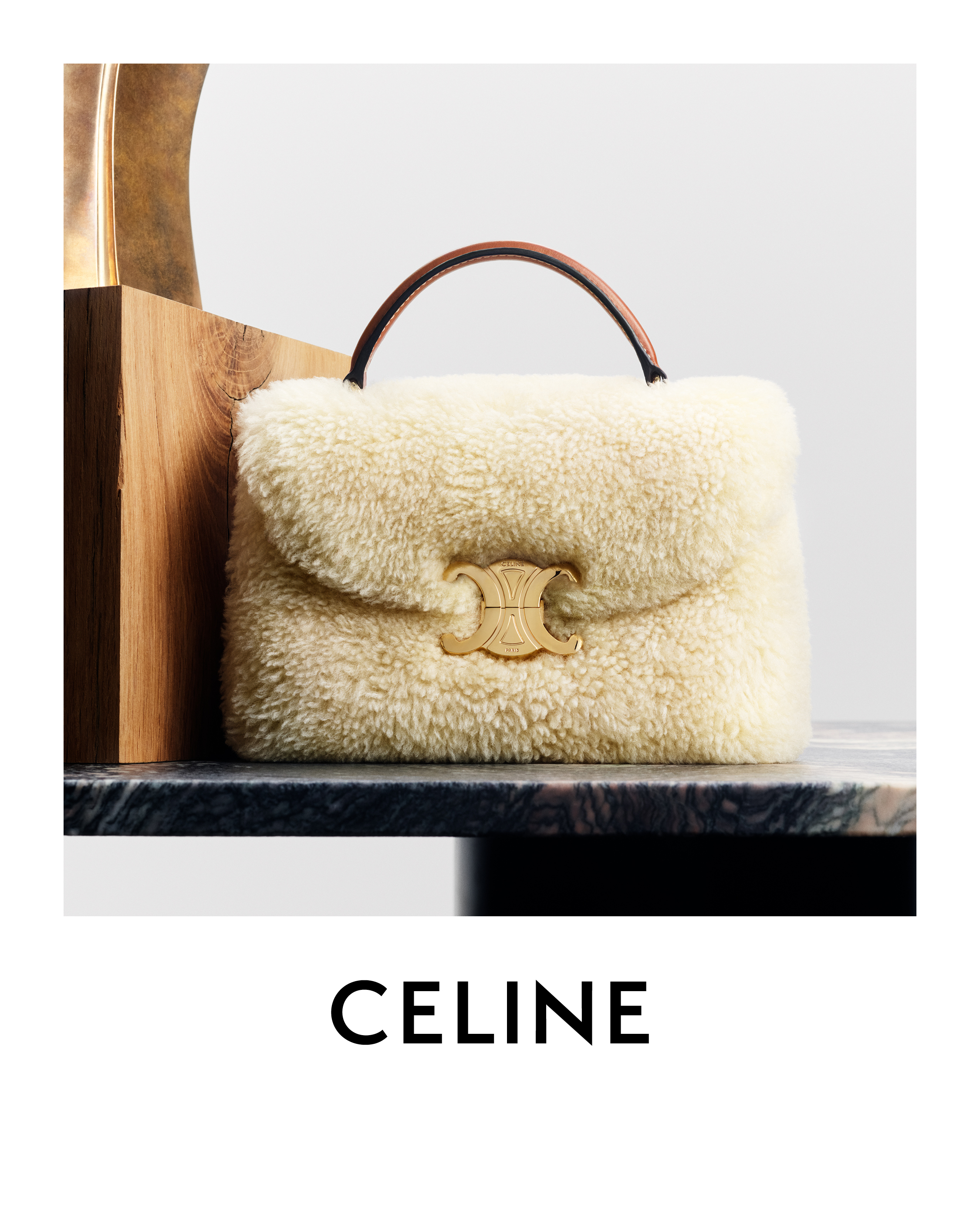 Celine shearling bag sale