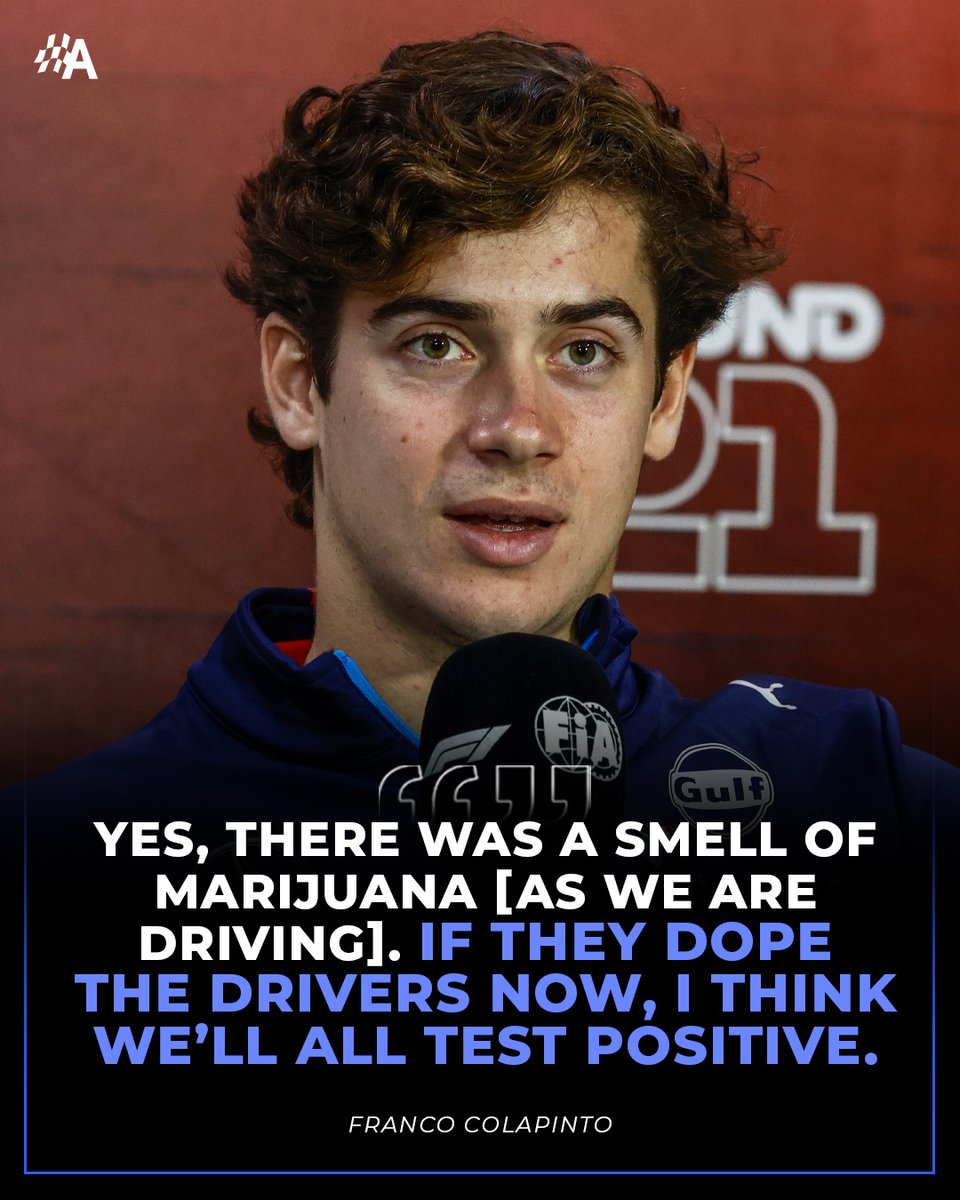 autosport's tweet photo. Franco mentioned how strong the smell of marijuana is as he was driving around Las Vegas 🗣️ https://t.co/cBJc3FKACd