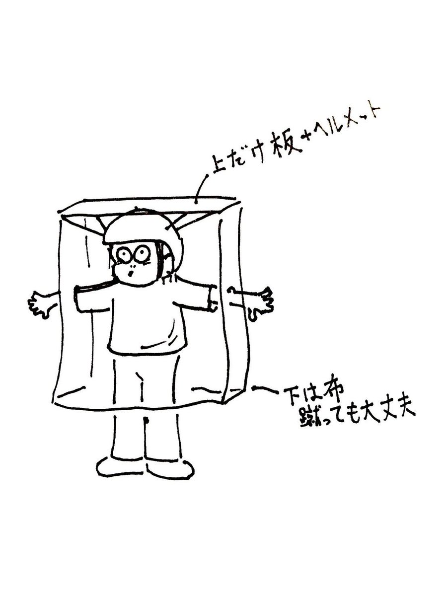 そこから、ご自身のぬりかべ仮装はどういう素材なのでしょうかといきなりで失礼ながらDMし、
そこで先ず「ぬりかべらしさを損なわないように顔出し穴NGとのことで、将来有望な御息女様に嬉しくなってしまいます」とのお言葉頂きまして😭✨
そこからご自身の仮装説明に加え、案まで出して頂きました…! 