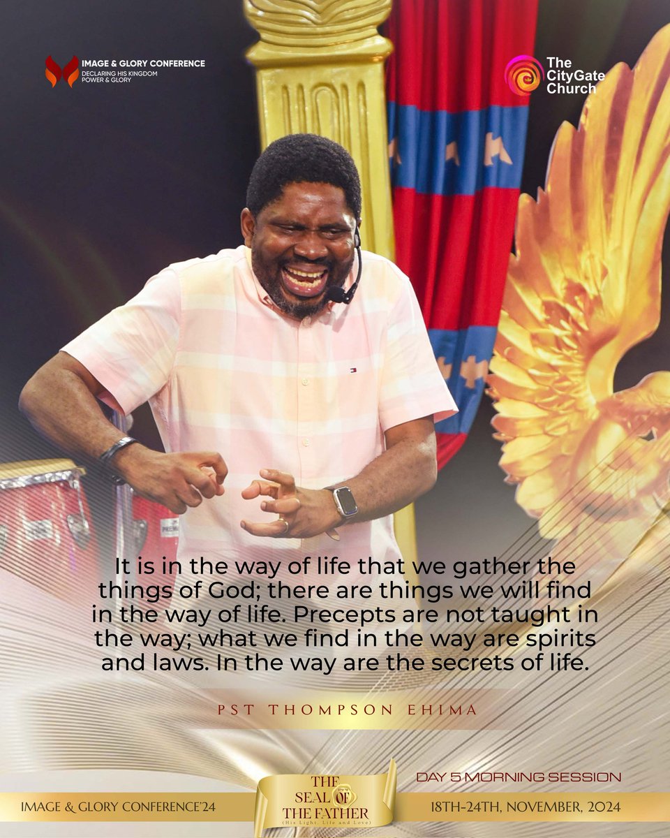dcitygatechurch's tweet photo. MINISTRATION EXCERPTS FROM DAY 5 MORNING SESSION β PASTOR THOMPSON EHIMA
Think on these things!
#IMGC24
#TheCityGateChurch
#Day5MS
#PstThompsonEhima https://t.co/5365mJ5s4U