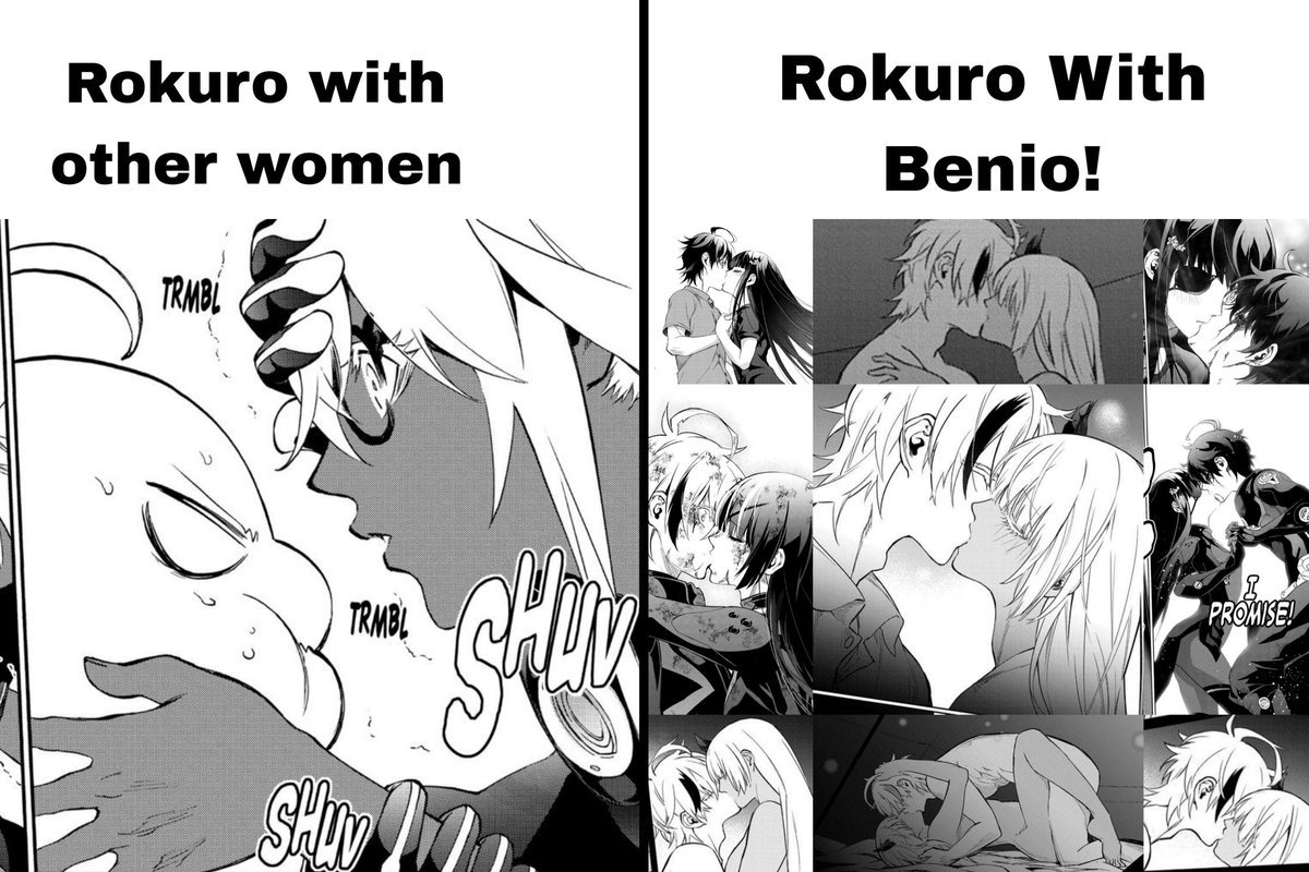 claire07234298's tweet photo. Rokuro's lips are only reserved for Benio 
#双星の陰陽師 
#twinstarexorcists
#Souseinoonmyouji https://t.co/DEkeCIZULb
