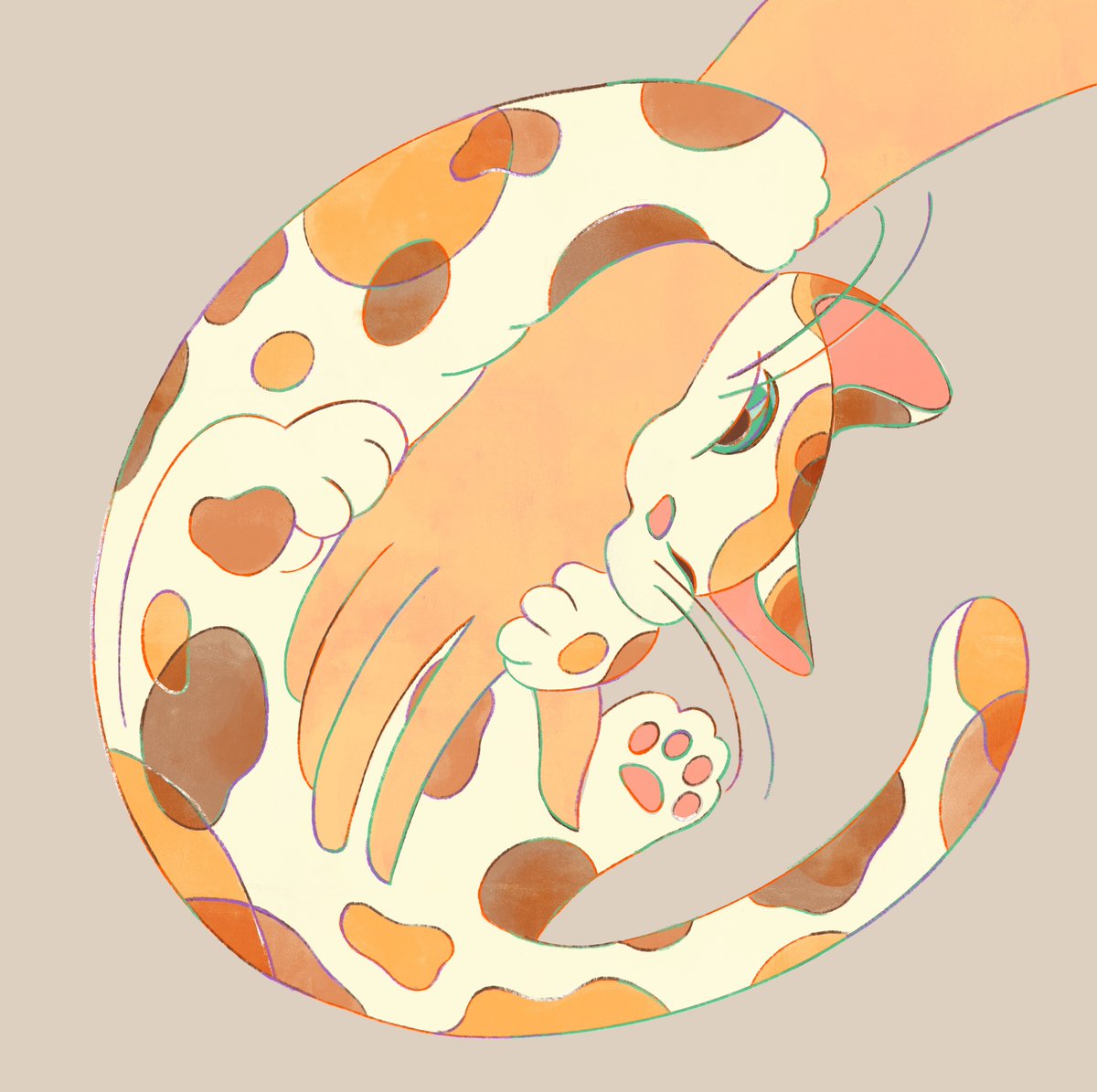 「あぐっ!#illustration 」|こみひかるこ Illustrator_個展7月のイラスト
