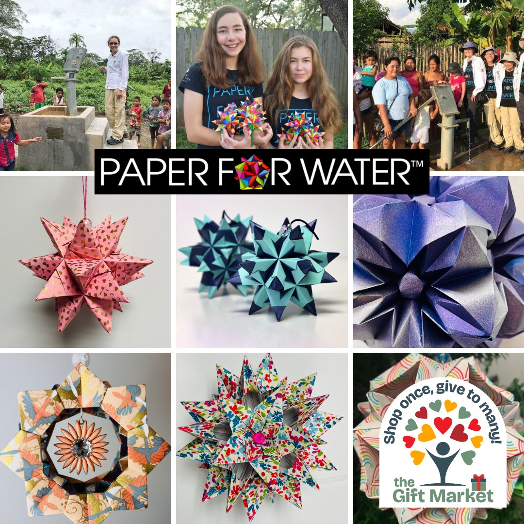 Your purchase of these uniquely crafted handmade origami ornaments from <a href="/PaperForWater/">paperforwater</a> contribute to funding water wells and helping children in developing countries gain access to clean water. Learn more  at the FUMC Plano Gift Market on Dec. 14 &amp; 15.