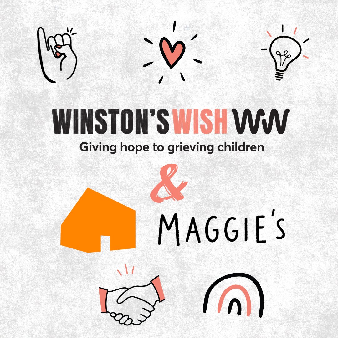 We're beginning a new partnership with <a href="/winstonswish/">Winston's Wish</a> 🧡

By bringing together our cancer support expertise and the child bereavement support services provided by Winston’s Wish, we hope to ensure children and teenagers are always supported when the people they love have cancer.