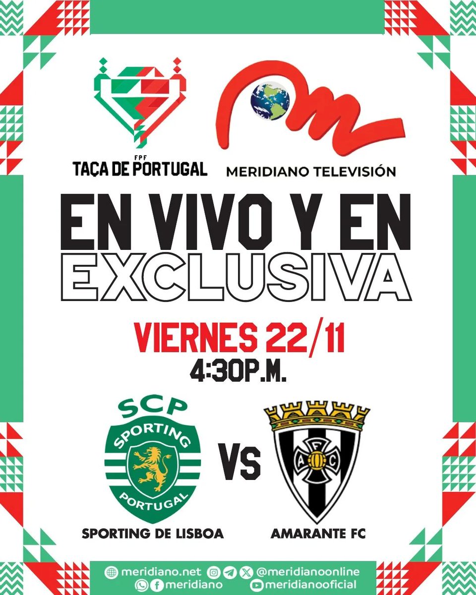 3TIEMPO's tweet photo. ¡Tenemos la copa de Portugal!

En vivo y en exclusiva por las pantallas de @Meridianoonline https://t.co/mETgVujsxw