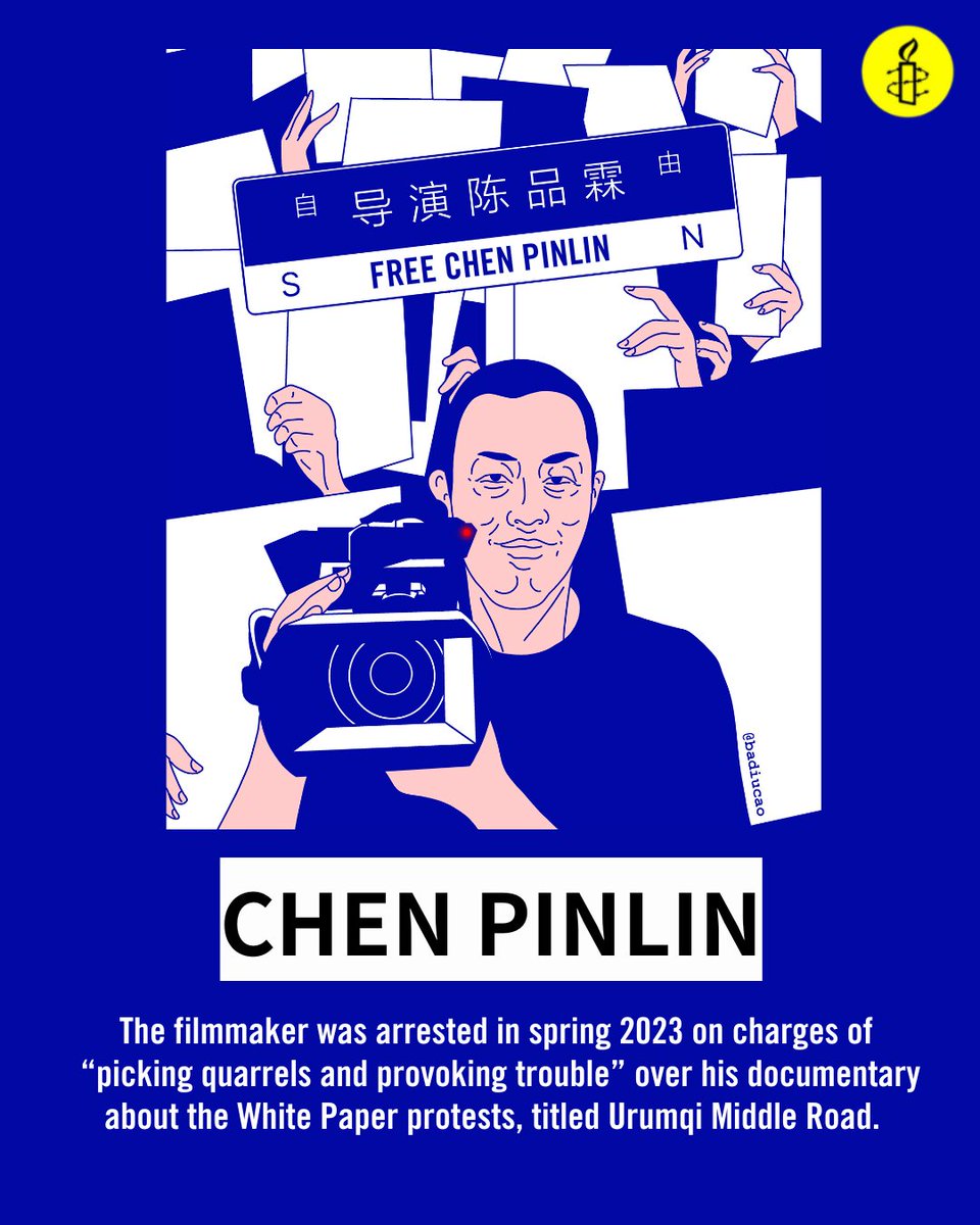 amnestyukCEA's tweet photo. Two years ago, CCP's strict Covid-19 controls contributed directly to a tragic fire in #Urumqi, sparking peaceful demonstrations across multiple cities. Many were arrested, including Uyghur student #Kamile, Uyghur rapper #Yashar, and director #ChenPinlin.

📢 #WhitePaperMovement https://t.co/WYaR6mGdPd