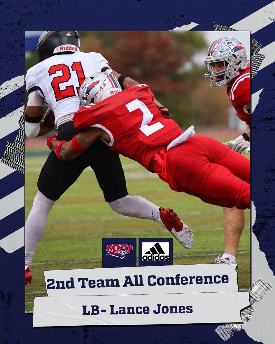 MNUFootball_'s tweet image. Congratulations to LB- Lance Jones on being named 2nd Team All Conference Linebacker  #T3