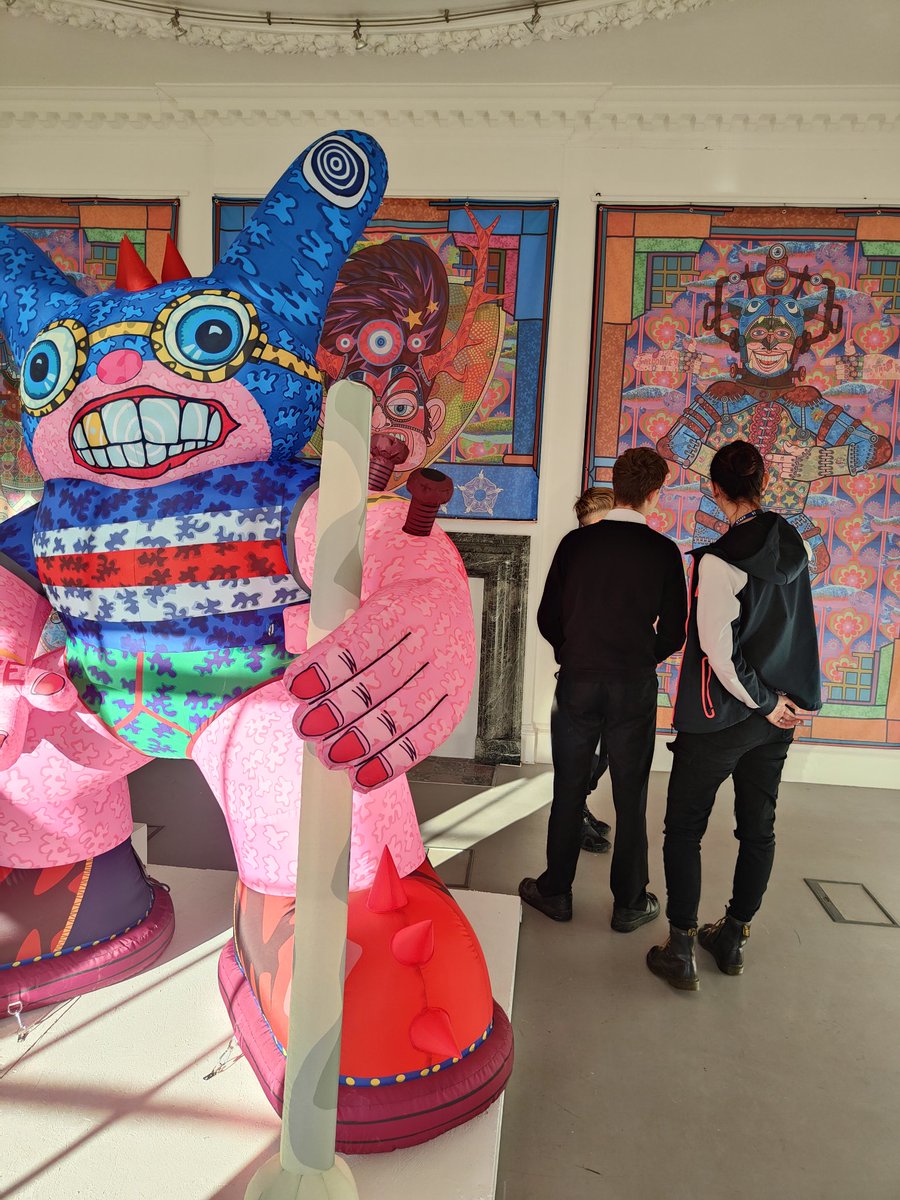 Students from the PRU looked at the exhibition in Woodend and interpreted their views with artists on an Arcade project