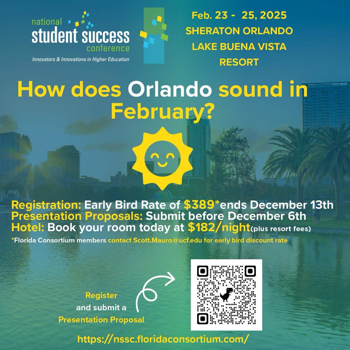 Florida Consortium (@flconsortium) on Twitter photo Feeling the winter chill ❄ 🥶this week? Why not get out of the cold in February ☀#highereducation students any season anytime? Join us at <a href="/FLConsortium/">Florida Consortium</a> #FIU 🐾, #UCF ⚔, #USF🤘2025 <a href="/NSSConf/">National Student Success Conference</a> sponsored by <a href="/HeliosEdFnd/">Helios Education Foundation</a>.
Registration, Hotel & Proposals ⬇
lnkd.in/gX4pb-Cm Feeling the winter chill ❄ 🥶this week? Why not get out of the cold in February ☀#highereducation students any season anytime? Join us at <a href="/FLConsortium/">Florida Consortium</a> #FIU 🐾, #UCF ⚔, #USF🤘2025 <a href="/NSSConf/">National Student Success Conference</a> sponsored by <a href="/HeliosEdFnd/">Helios Education Foundation</a>.
Registration, Hotel & Proposals ⬇
lnkd.in/gX4pb-Cm
