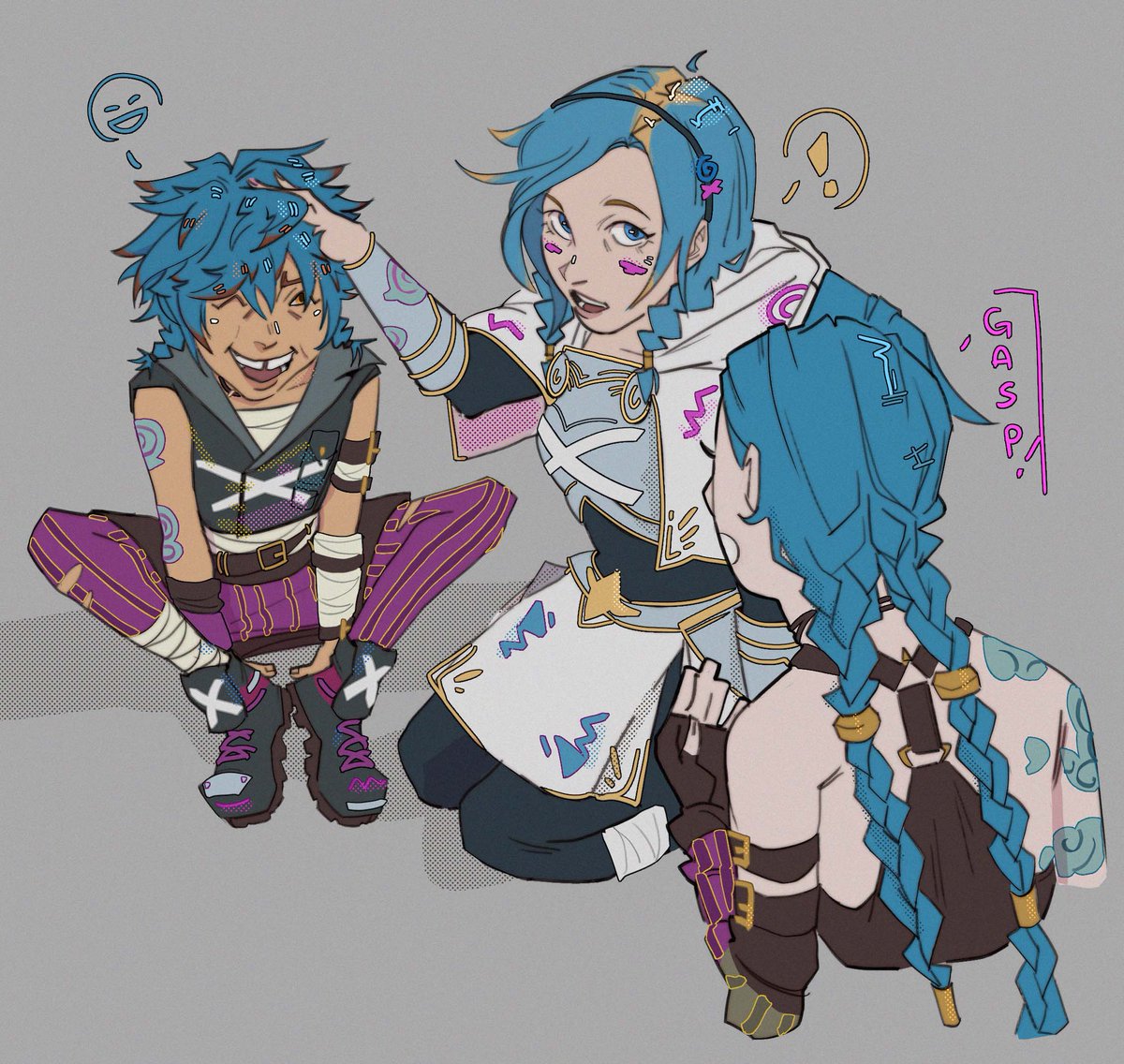 isha convinced lux to join!! 💙💙💙 #isha #lux #jinx #lightcannon #arcane #arcaneseason2