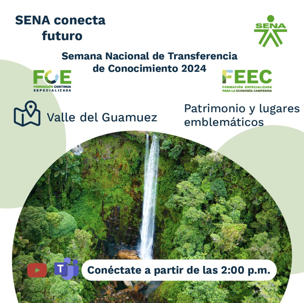 🌅Vamos a conocer el patrimonio y lugares emblemáticos del #Putumayo en #SENAConectaFuturo.

Conectados con la naturaleza y la formación a partir de las 2:00 p.m. en youtube.com/watch?v=5CjiZ7…

#CuandoFormasSiembras #SENAConLasEmpresas #PopularFormaPopular

@RusbyVargas