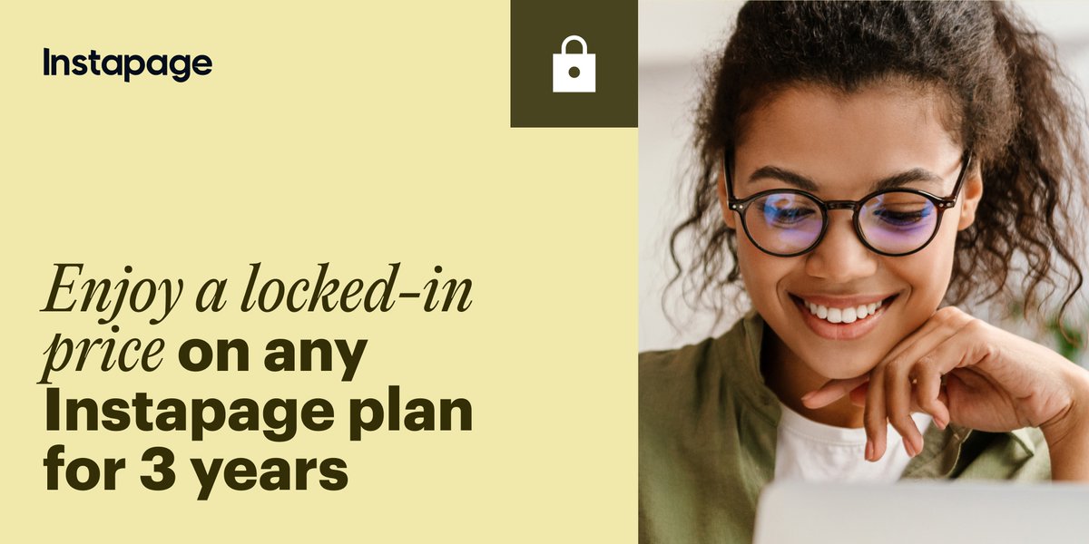 Instapage (@instapage) on Twitter photo We’re excited to announce Instapage’s new 3-year price lock guarantee! 🎉 In a time of rising costs, lock in your rate for 3 years and enjoy all the latest features at no extra cost. Curious about what Instapage can offer? Read our latest blog: bit.ly/4fxXY4f #Instapage We’re excited to announce Instapage’s new 3-year price lock guarantee! 🎉 In a time of rising costs, lock in your rate for 3 years and enjoy all the latest features at no extra cost. Curious about what Instapage can offer? Read our latest blog: bit.ly/4fxXY4f #Instapage