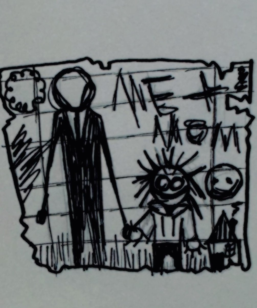 DadCryptic's tweet photo. .Unplanned Adoption.
#slenderman #slenderthearrival #slendertheeightpages #slenderverse #slender #creepypastafanart #creepypasta #jeffthekiller #jefferywoods #marblehornets #everymanhybrid #tribetwelve https://t.co/Z0YvHLhr19