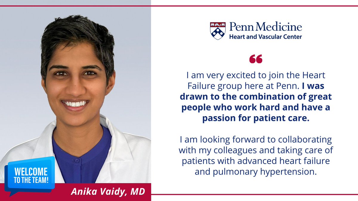 Penn Cardiology (@penncardiology) on Twitter photo Join us in welcoming <a href="/VaidyAnika/">Anika Vaidy</a> to <a href="/PennCardiology/">Penn Cardiology</a>'s #HeartFailure team 🎉
Read about Dr. Vaidy's expertise
👉 spr.ly/6015syMiB
<a href="/PennCVWomen/">Penn Women in Cardiology</a> #WomenInMedicine #WomenInCardiology Join us in welcoming <a href="/VaidyAnika/">Anika Vaidy</a> to <a href="/PennCardiology/">Penn Cardiology</a>'s #HeartFailure team 🎉
Read about Dr. Vaidy's expertise
👉 spr.ly/6015syMiB
<a href="/PennCVWomen/">Penn Women in Cardiology</a> #WomenInMedicine #WomenInCardiology