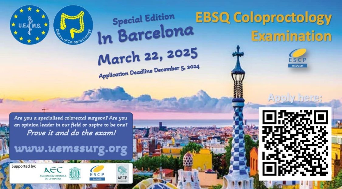 Eloy Espín (@eloiespin) on Twitter photo Come to Barcelona to do the EBSQ exam next 22-March-2025 !!! <a href="/AECP_FAECP/">AECP</a> <a href="/aecirujanos/">aecirujanos</a> <a href="/escp_tweets/">European Society of Coloproctology</a> <a href="/UEMSEurope/">UEMS Europe</a> A great opportunity for us to host such an extraordinary event !! Thanks ! <a href="/ZimNl/">David Zimmerman</a> Come to Barcelona to do the EBSQ exam next 22-March-2025 !!! <a href="/AECP_FAECP/">AECP</a> <a href="/aecirujanos/">aecirujanos</a> <a href="/escp_tweets/">European Society of Coloproctology</a> <a href="/UEMSEurope/">UEMS Europe</a> A great opportunity for us to host such an extraordinary event !! Thanks ! <a href="/ZimNl/">David Zimmerman</a>