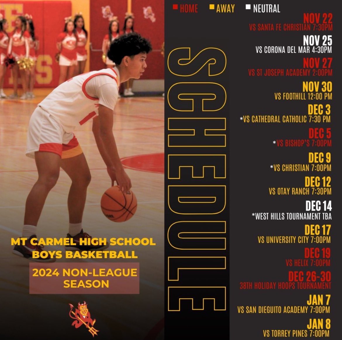 MC_baseline's tweet image. Gameday at The Mount. The Sundevils kick off our season opening with a non-league matchup vs Santa Fe Christian this evening at 7:30pm. JV will also start their season against SFC at 6:00pm, and Freshmen will open up against LCC at 4:30pm. Cmon out and check out this year’s squad