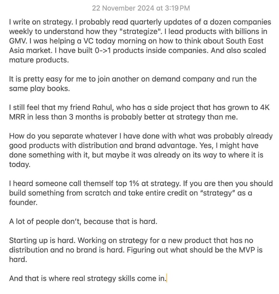 This post by <a href="/manasjsaloi/">mjs</a> (added as ss as it will get deleted) reminds me of a constant question I get while fundraising for <a href="/TravelOnArrival/">OnArrival</a>:

“Why would an OTA work with us when they are tech companies themselves?”

The answer is more psychological than rooted in details.

Most