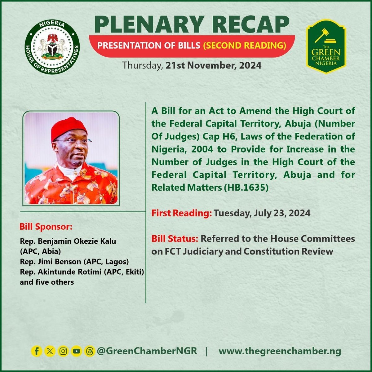 Dear Leaders and Constituents.

This week, I was ill 🤧 🤒 and didn't attend any plenary sessions, nevertheless, I’m excited to share some key milestones in my legislative work:

FIRST READING

Two of my bills were introduced on the floor of the House: