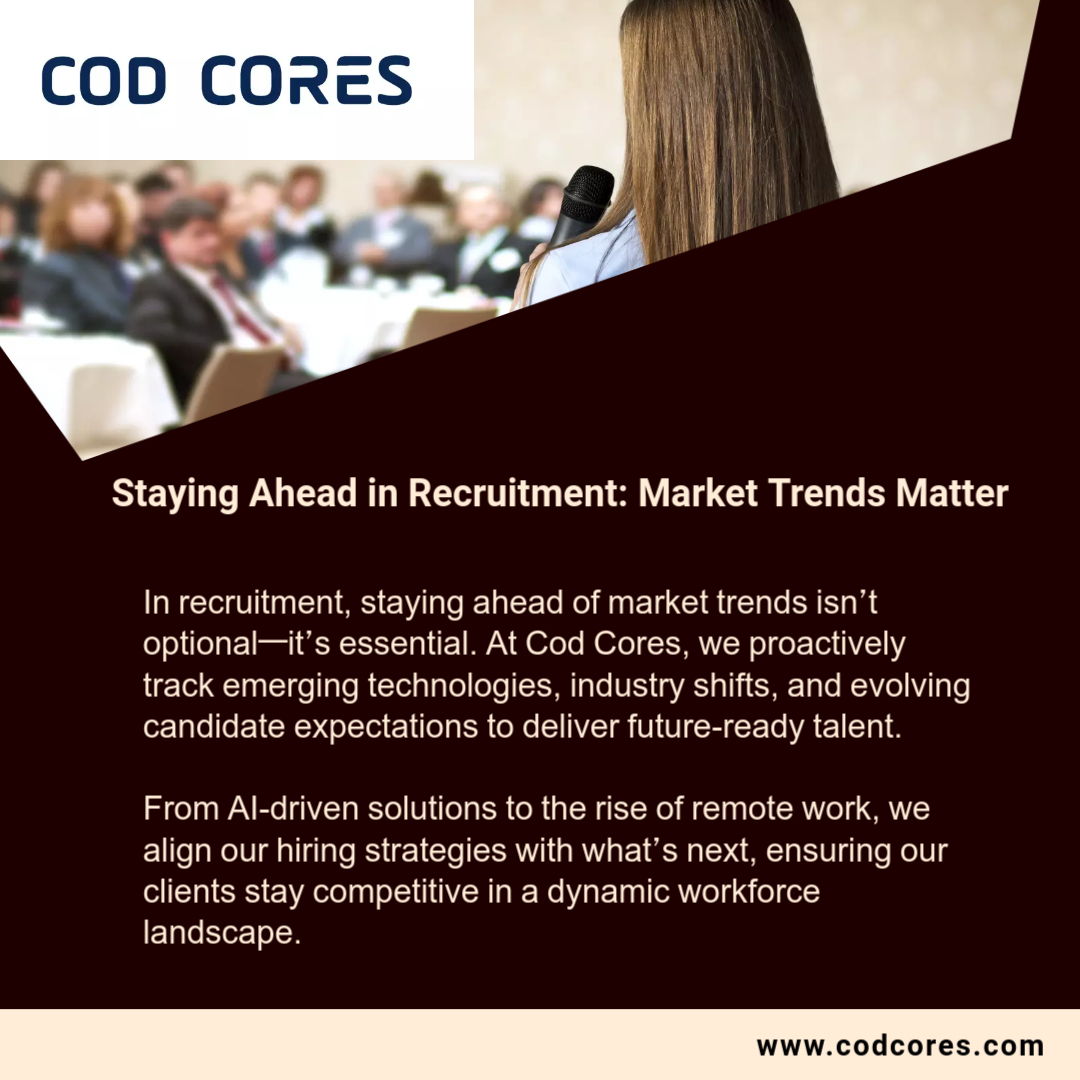 CodCores's tweet photo. Market Trends Awareness: Staying Ahead in Recruitment!

#RecruitmentInsights #FutureReady #CodCores https://t.co/bNjHkBn0zy