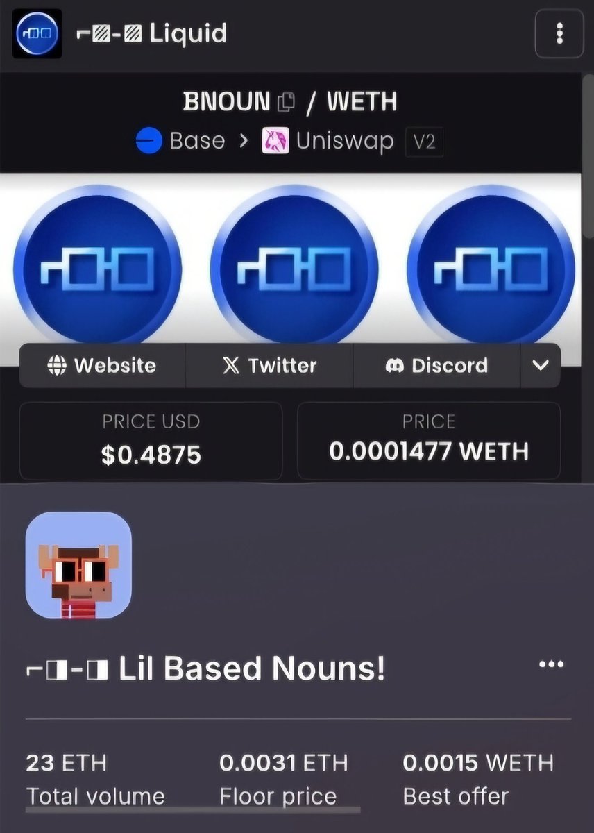 Arbitrage anyone? 👀

Who's old enough here to recall when we launched the first Liquid NFT $BNOUN on <a href="/base/">Base</a>?

Something is brewing for this holiday season🔵

Learn more and be prepared in the thread🔵👇...
