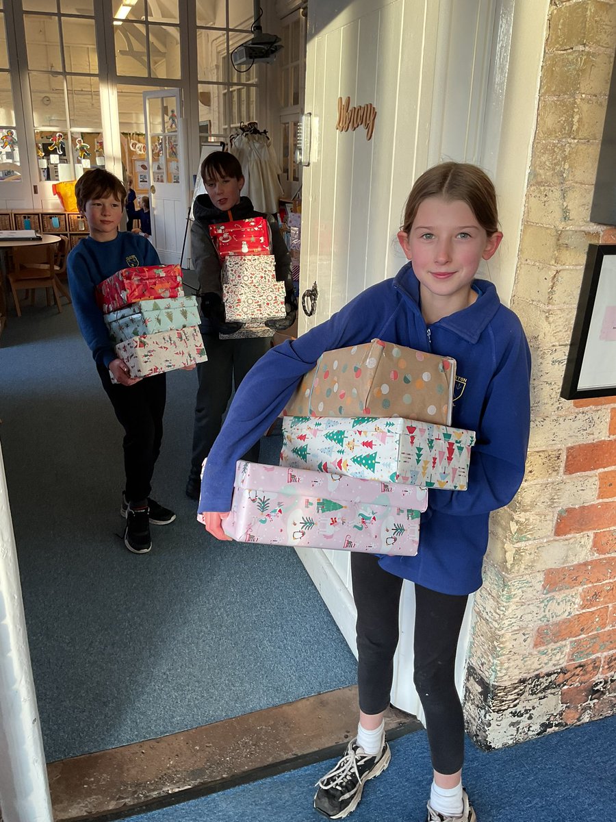 We are busy collecting our shoeboxes ready for delivery tomorrow <a href="/Teams4u/">Teams4u</a> Thank you for helping to make a difference. #Christmas2024