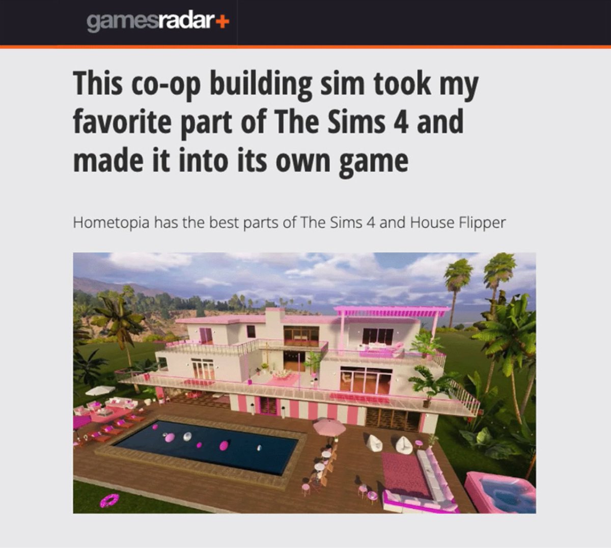 HometopiaGame's tweet image. 🏗️ “Hometopia has the best parts of The Sims 4 and House Flipper.” - @GamesRadar