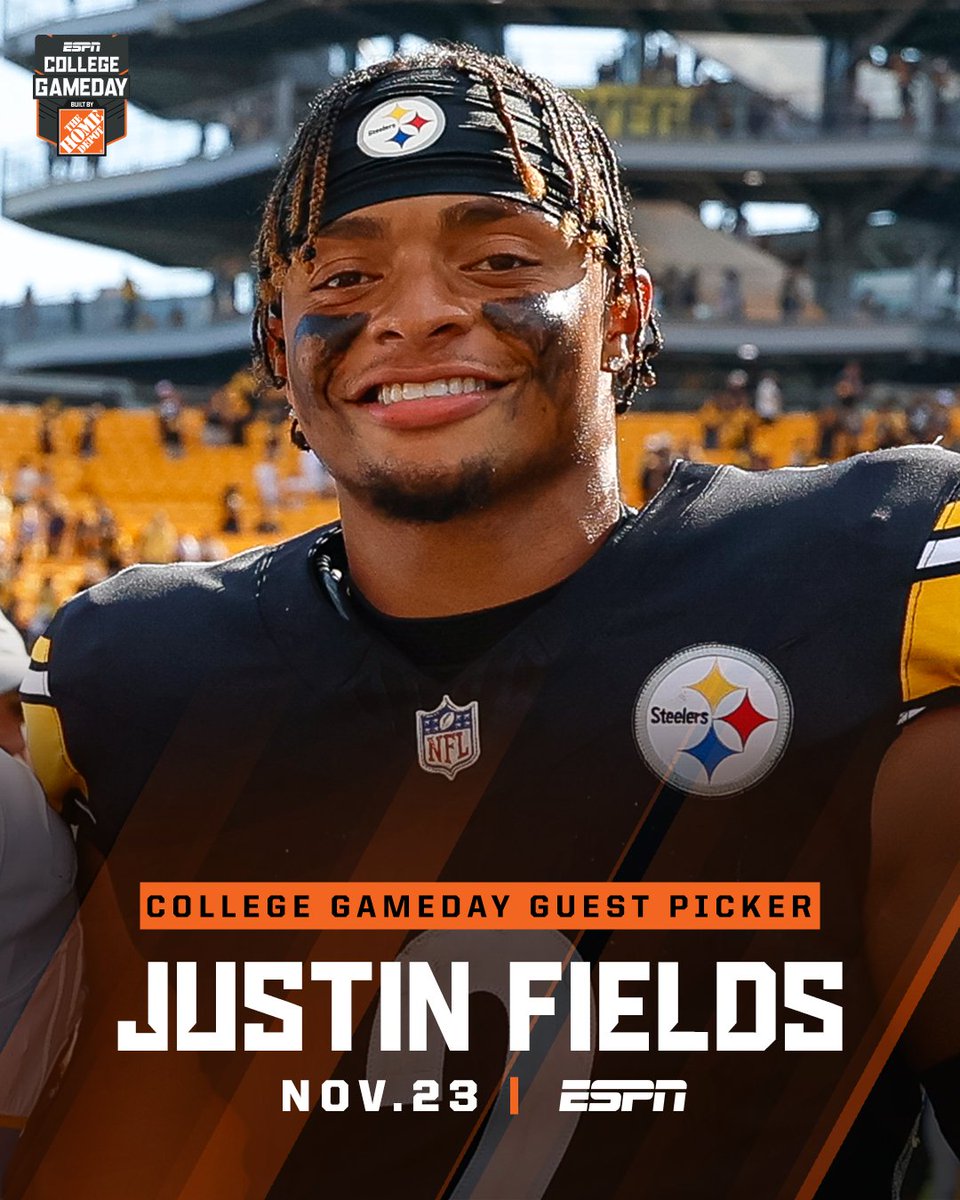 CollegeGameDay's tweet photo. Ohio State's own Justin Fields is joining us as this week's guest picker! https://t.co/FPlQ71HLlQ