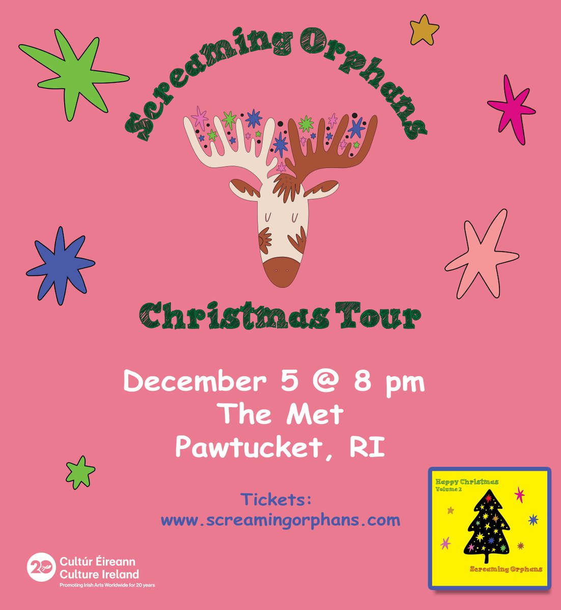 The first show of our Christmas tour will be at The Met in Pawtucket, RI. It'll be our first time playing at this wonderful venue in Pawtucket and we can't wait to see many of you there!

Thank you to Culture Ireland for the great support.