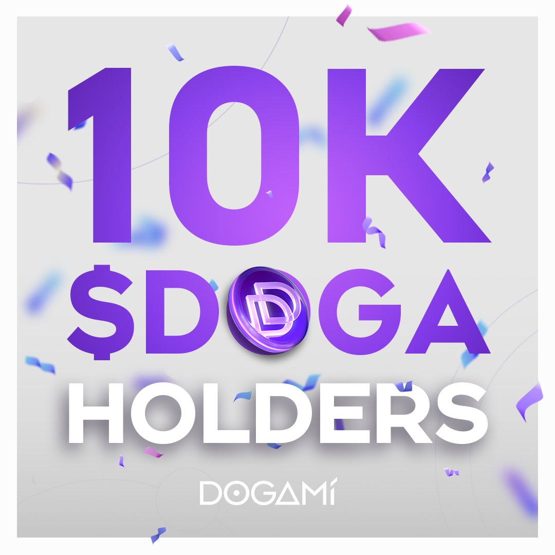 🎉 10,000 $DOGA Holders 🎉

The DOGAMÍ community keeps growing stronger! 

Thank you to every Dogamer who’s joined us on this incredible journey 💜

Get $DOGA now and join the pack:
👉marketplace.dogami.com/doga-token