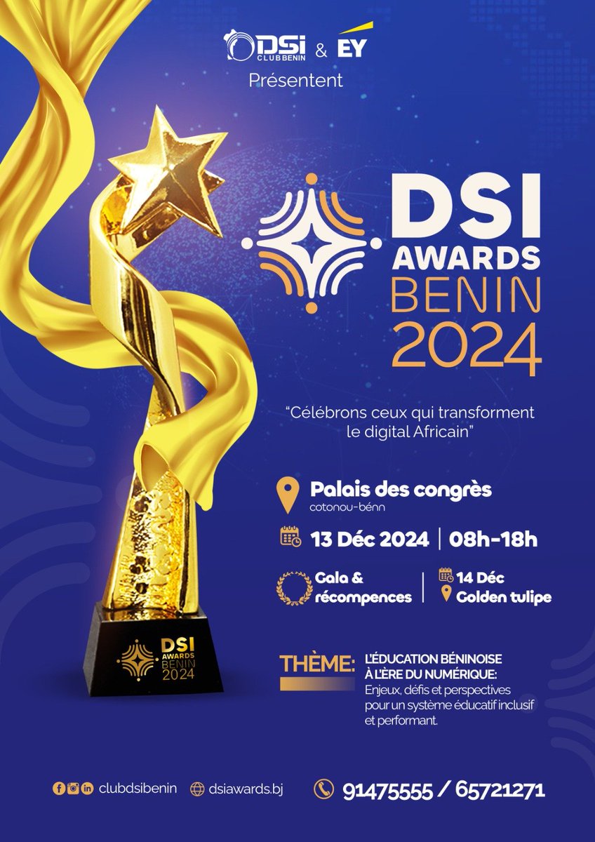clubdsibenin's tweet photo. L’éducation des jeunes est à l’honneur aux DSI Awards 2024
Prenez le rendez-vous
#Celtis #MTN #arcep #asin #senia #moov #DSIAwards2024 #Cotonou #wasexo #transformationnumérique
#innovation #agriculture #Utam #coursSONOU #hecm #uac https://t.co/m4x0WQSjIE